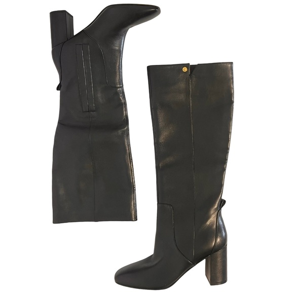 NWOB $295 Cole Haan Grand Ambition Pull-On Tall Boot – Black Leather 6.5 - Picture 3 of 10